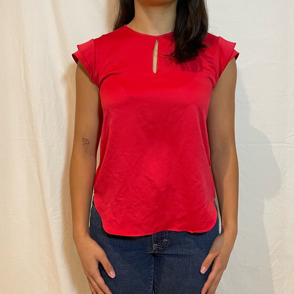 Ann Taylor Short Sleeve Blouse Size XS